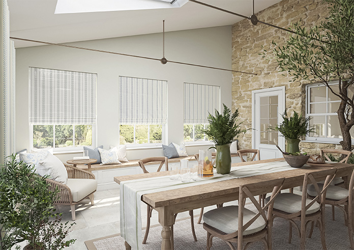 Laurel Stripe, Horizon - Motorised Roman Blind - Image 6